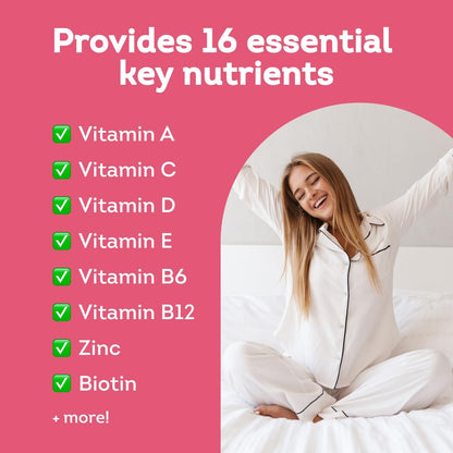 Florawell® Multivitamin Gummies for Women - 16 Key Vitamins & Minerals for Immune Support & Hormonal Regulation* - 2 Months Supply - Natural Strawberry Flavour - Vitamin Gummies for Adults